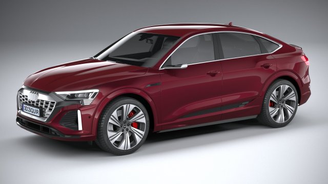 Audi Q8 SLine E-Tron Sportback 2024 3D-Modell .c4d .max .obj .3ds .fbx .stl .blend 