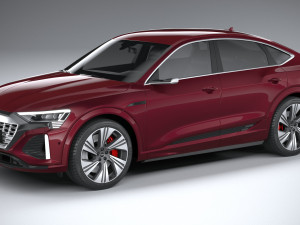 Audi Q8 SLine E-Tron Sportback 2024 3D Model