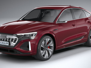 Audi Q8 SLine E-Tron Sportback 2024 3D-Modell