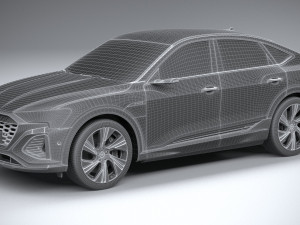 Audi Q8 SLine E-Tron Sportback 2024 3D-Modell