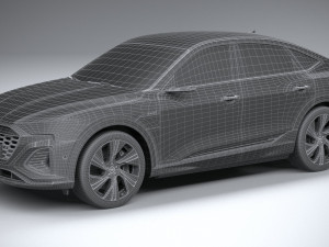 Audi Q8 SLine E-Tron Sportback 2024 3D-Modell