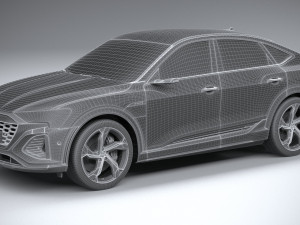 Audi SQ8 E-Tron Sportback 2024 3Dモデル
