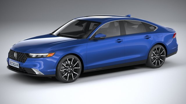 Honda Accord 2023 3D Model .c4d .max .obj .3ds .fbx .stl .blend 