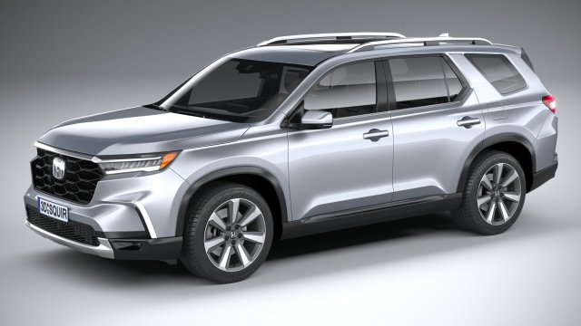 Honda Pilot 2023 3D Model .c4d .max .obj .3ds .fbx .stl .blend 