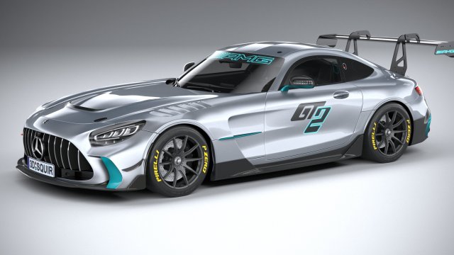 Mercedes-Benz AMG GT2 2023 Model 3D .c4d .max .obj .3ds .fbx .stl .blend 