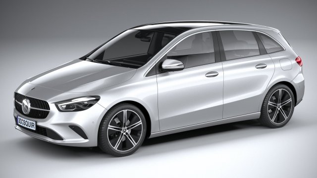 Mercedes-Benz B-Class 2023 3D Model .c4d .max .obj .3ds .fbx .stl .blend 
