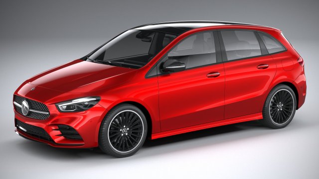 Mercedes-Benz B-Class AMG 2023 3D Модель .c4d .max .obj .3ds .fbx .stl .blend 