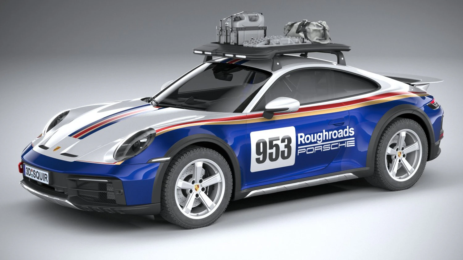 Porsche 911 Dakar 2023 3D Model .c4d .max .obj .3ds .fbx .stl .blend 
