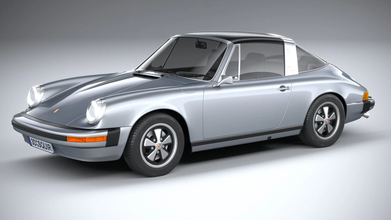 Porsche 911 Targa 1974 3D Model .c4d .max .obj .3ds .fbx .stl .blend 