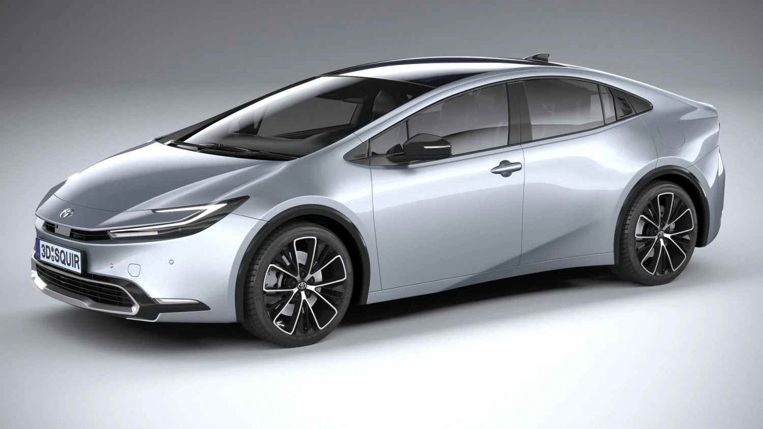 Toyota Prius 2024 3D Model .c4d .max .obj .3ds .fbx .stl .blend 