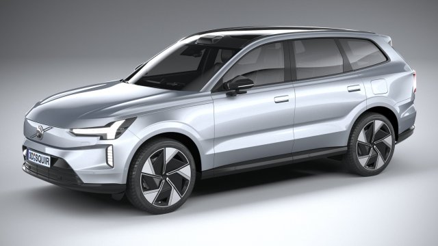 Volvo EX90 2024 3D Model .c4d .max .obj .3ds .fbx .stl .blend 