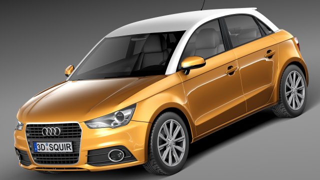 Audi A1 Sportback 2013 Model 3D .c4d .max .obj .3ds .fbx .stl .blend 