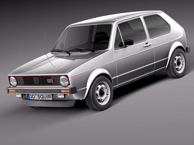 Volkswagen Golf GTI MK1 1982-1992 3D Model .c4d .max .obj .3ds .fbx .stl .blend 