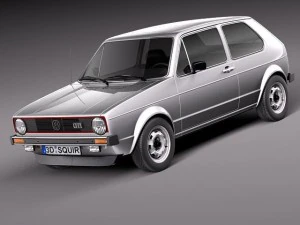 Volkswagen Golf GTI MK1 1982-1992 Modello 3D