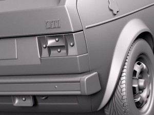 Volkswagen Golf GTI MK1 1982-1992 3D Модель