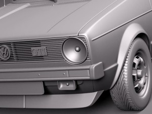 Volkswagen Golf GTI MK1 1982-1992 3D Модель