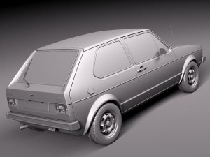 Volkswagen Golf GTI MK1 1982-1992 3D Модель