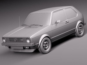 Volkswagen Golf GTI MK1 1982-1992 3D Модель