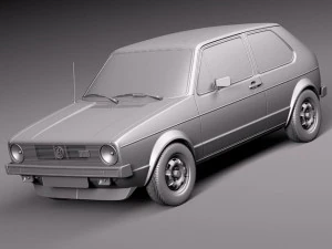 Volkswagen Golf GTI MK1 1982-1992 3D Model