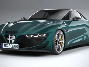 Alfa Romeo Giulia SWB Zagato 2023 3D Model