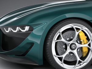 Alfa Romeo Giulia SWB Zagato 2023 3D-Modell