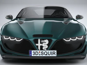 Alfa Romeo Giulia SWB Zagato 2023 3D Model