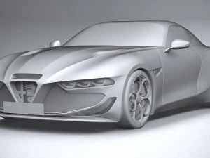 Alfa Romeo Giulia SWB Zagato 2023 3D Model
