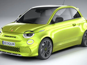 Fiat 500e Abarth 2023 3D Model