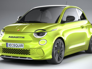 Fiat 500e Abarth 2023 3D 모델