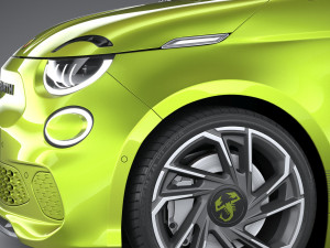 Fiat 500e Abarth 2023 3D 모델