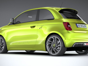 Fiat 500e Abarth 2023 3D 모델
