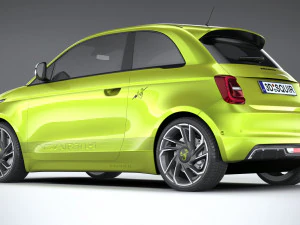 Fiat 500e Abarth 2023 3D Model