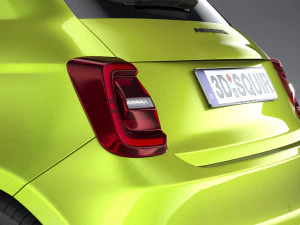 Fiat 500e Abarth 2023 3D Model