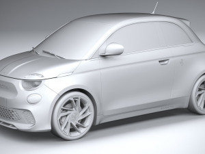 Fiat 500e Abarth 2023 3D 모델