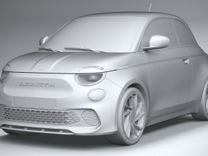 Fiat 500e Abarth 2023 3D 모델