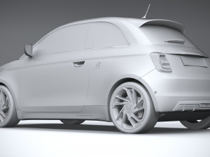 Fiat 500e Abarth 2023 3D 모델