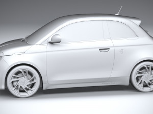 Fiat 500e Abarth 2023 3D 모델