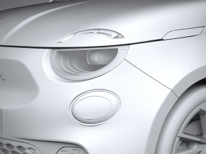 Fiat 500e Abarth 2023 3D 모델