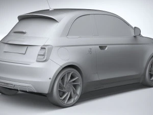Fiat 500e Abarth 2023 3D Model