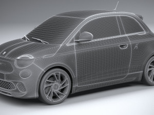 Fiat 500e Abarth 2023 3D 모델