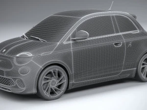 Fiat 500e Abarth 2023 3D Model