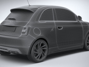 Fiat 500e Abarth 2023 3D 모델