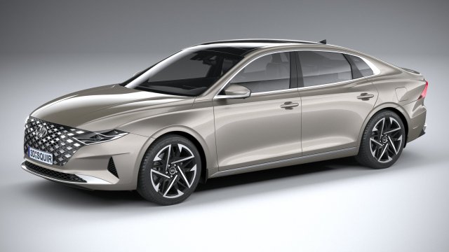 Hyundai Azera 2023 3D Модель .c4d .max .obj .3ds .fbx .stl .blend