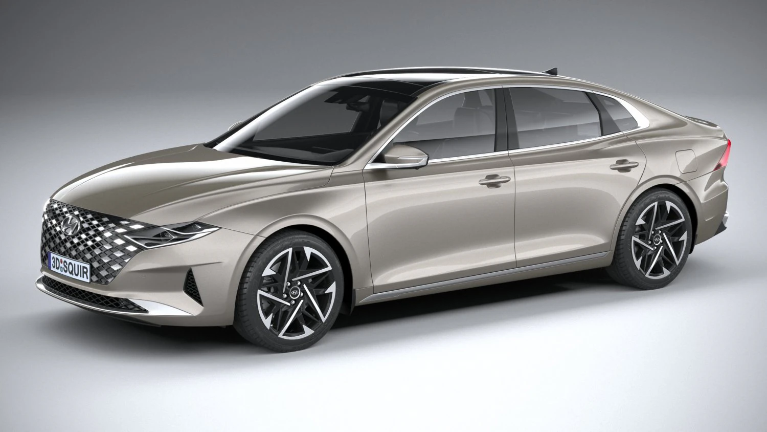 Hyundai Azera 2023 3D Model .c4d .max .obj .3ds .fbx .stl .blend