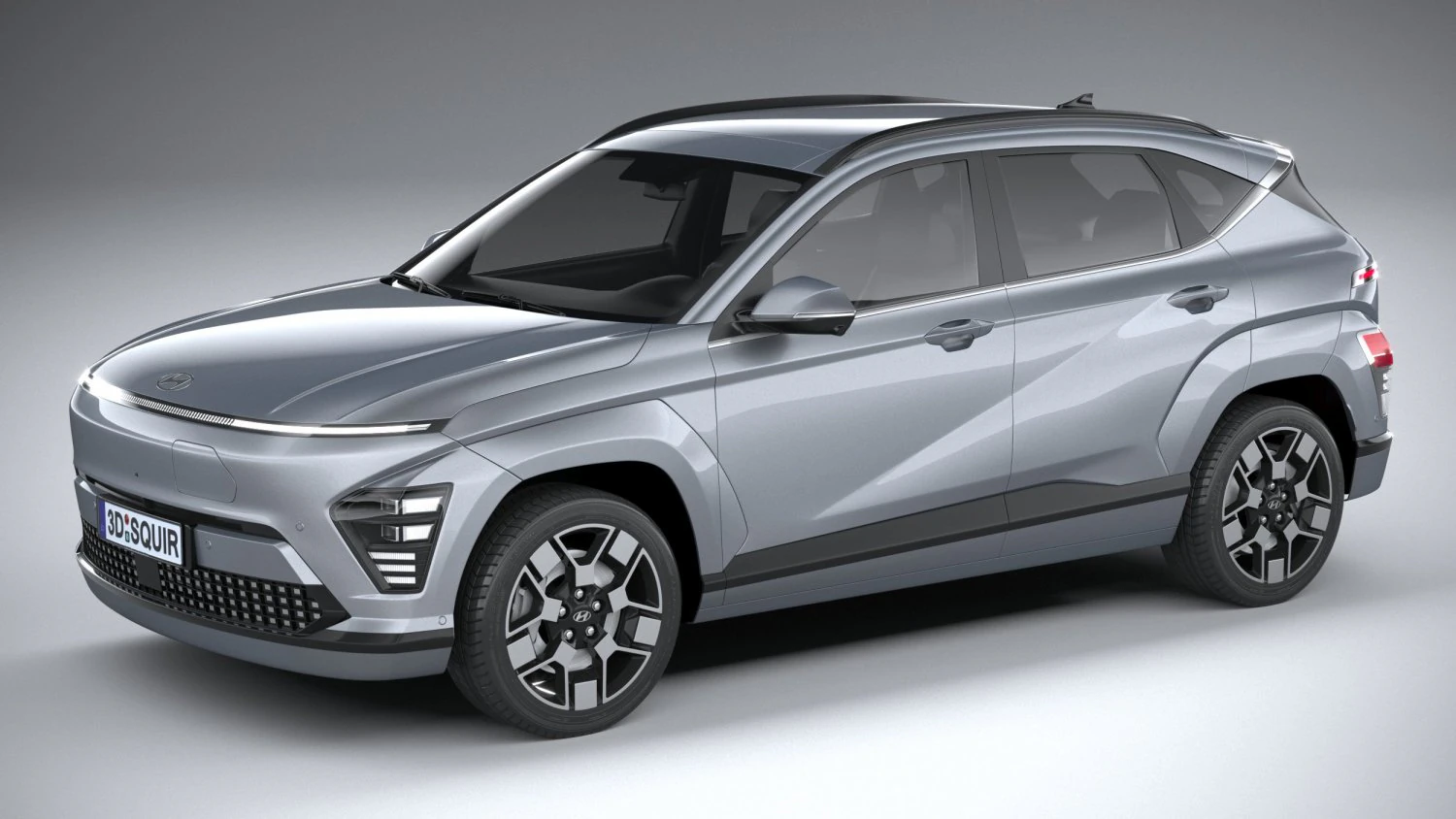 Hyundai Kona Electric 2024 3D Model .c4d .max .obj .3ds .fbx .stl .blend