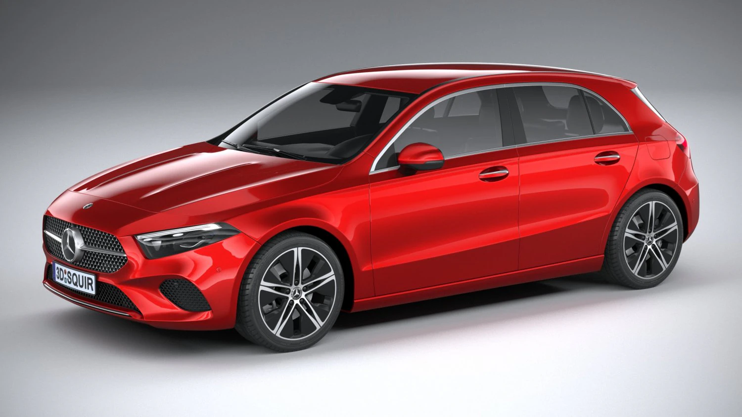 Mercedes-Benz A-Class Regular 2023 3D Model .c4d .max .obj .3ds .fbx .stl .blend 