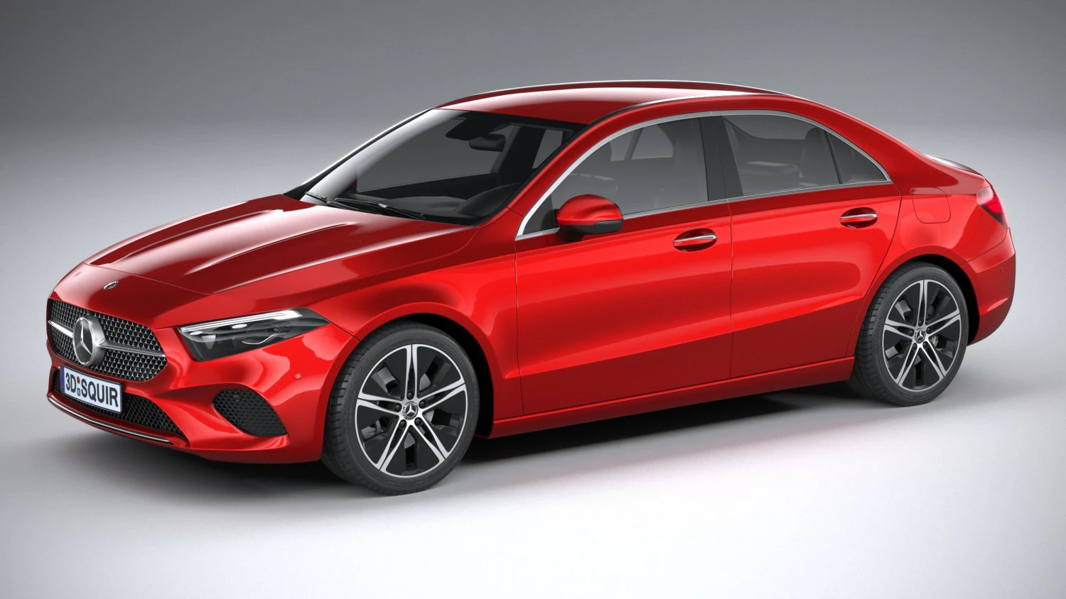 Mercedes-Benz A-Class Sedan Regular 2023 3D Model .c4d .max .obj .3ds .fbx .stl .blend 