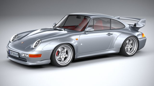 Porsche 911 GT2 993 1993 3D Model .c4d .max .obj .3ds .fbx .stl .blend 