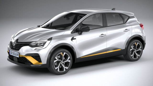 Renault Captur E-Tech 2023 3D Модель .c4d .max .obj .3ds .fbx .stl .blend 
