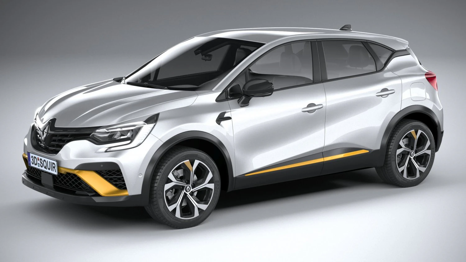 Renault Captur E-Tech 2023 3D Model .c4d .max .obj .3ds .fbx .stl .blend 
